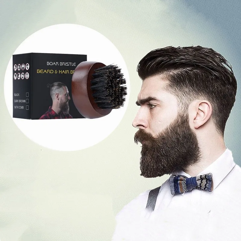 Mens Grooming Tools - Щетка для бороды, щетина кабана, маленькая