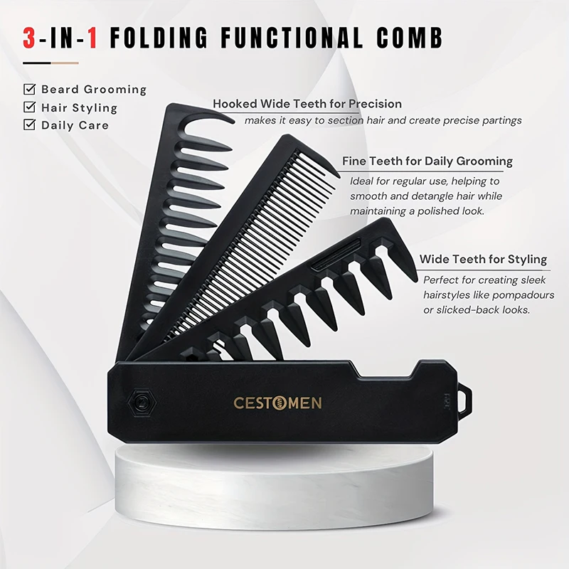 Складная расческа для бороды 3 – обзор и цена Mens Grooming Kit Gift